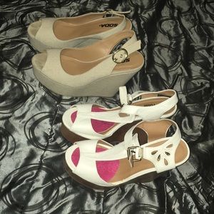 2 pairs of wedge heels